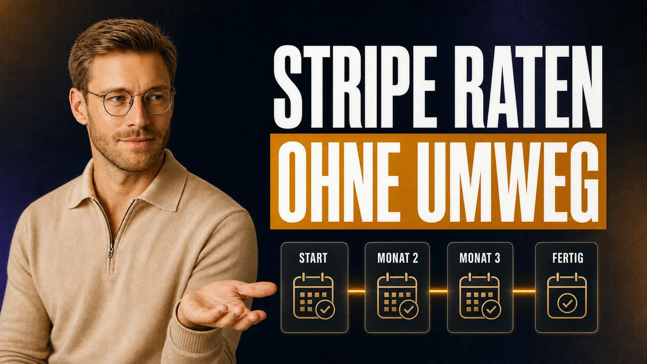 CloserCart Anleitung: Samuel präsentiert einen vierstufigen Stripe-Ratenzahlungsplan