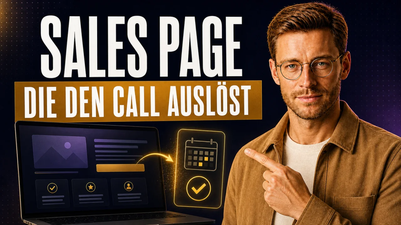 CloserCart Ratgeber-Thumbnail: Sales Page erstellen, die den Call auslöst