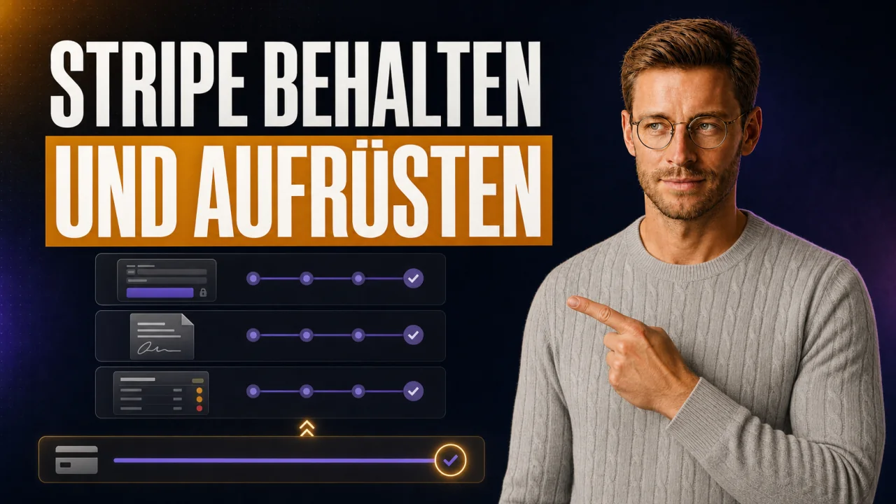 CloserCart Ratgeber-Thumbnail: Stripe Alternativen: Warum du Stripe behalten und aufrüsten solltest