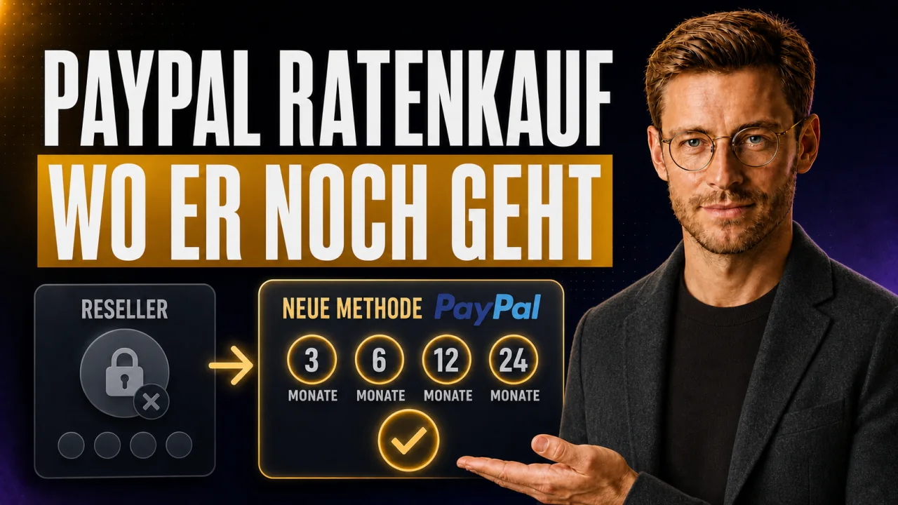 CloserCart Ratgeber-Thumbnail: PayPal Ratenkauf wechselt von einer gesperrten Reseller-Plattform zur neuen Methode im eigenen Checkout