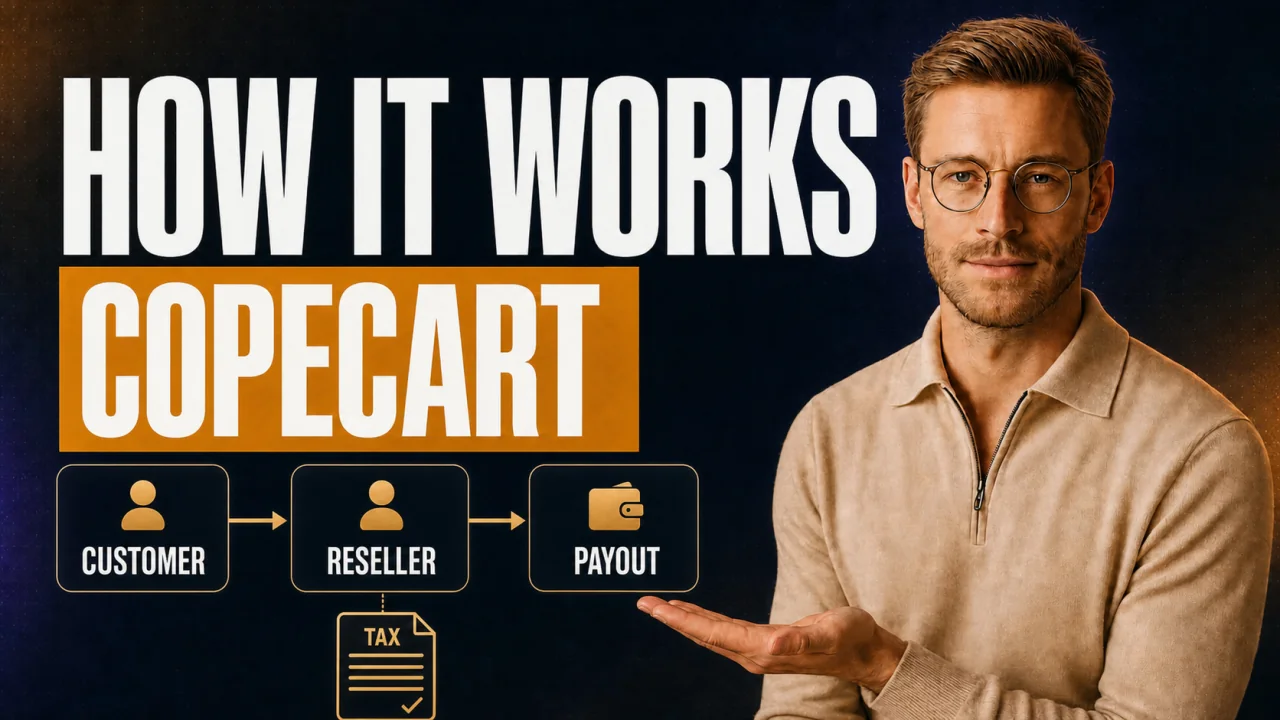 CloserCart guide: Samuel explains how CopeCart works as a reseller checkout, from the customer to the payout