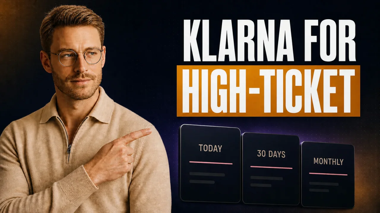 CloserCart guide: Samuel shows Klarna installments for high-ticket with three payment models