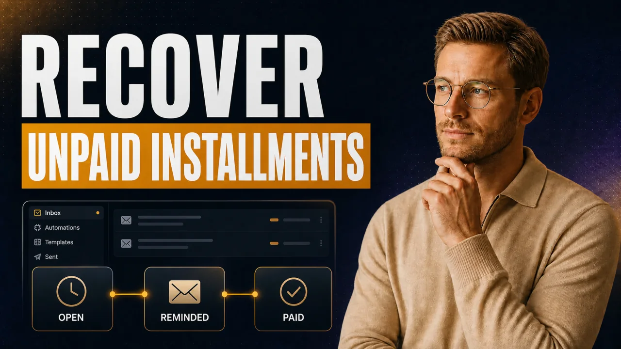 CloserCart comparison: Samuel shows accounts receivable software for automated overdue installments