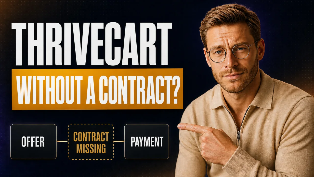 CloserCart comparison: Samuel shows ThriveCart alternatives for High-Ticket with a built-in contract