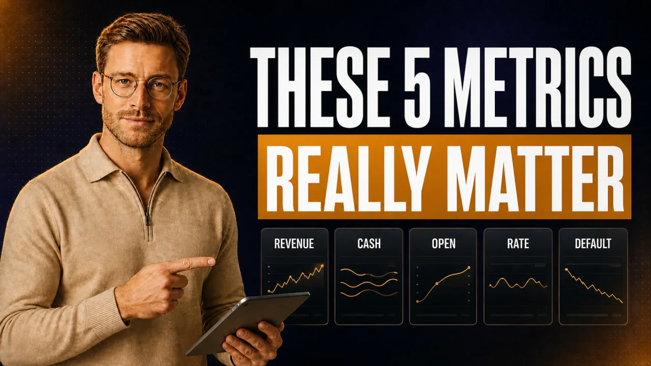 CloserCart guide: Samuel shows the key metrics in a High-Ticket revenue dashboard