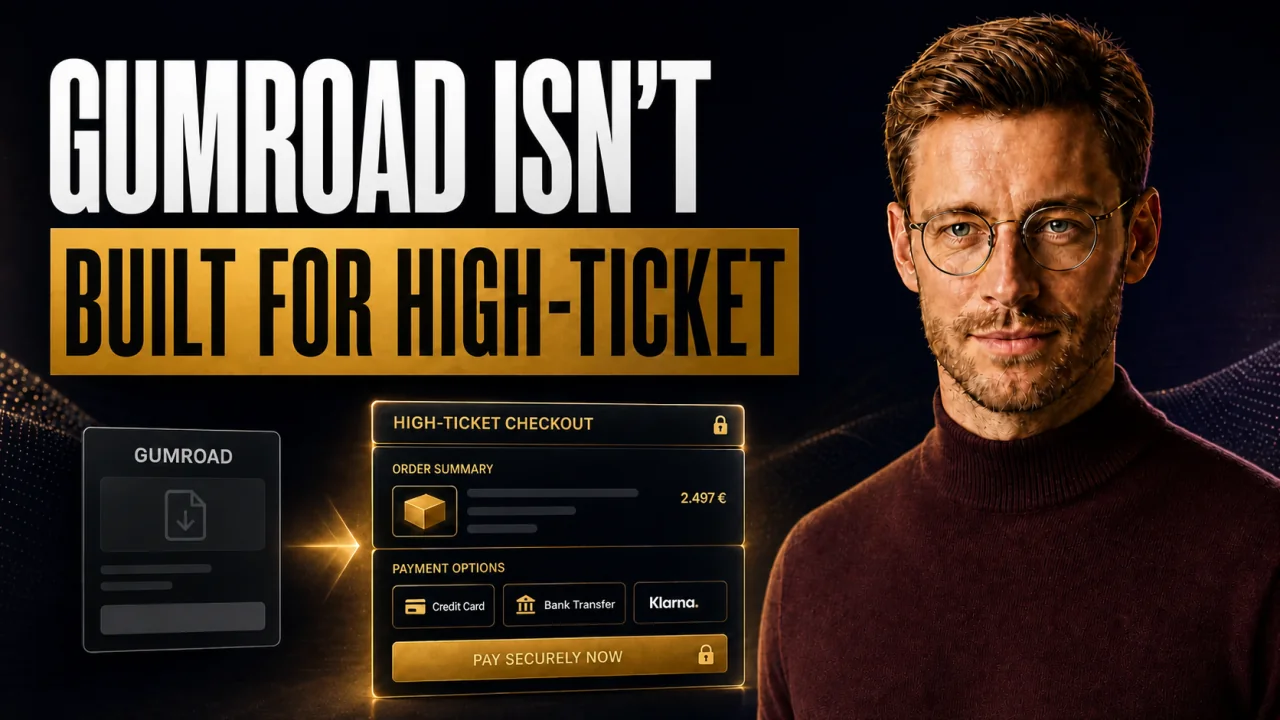 CloserCart guide thumbnail: Gumroad Alternatives: When You Sell More Than $10 Products