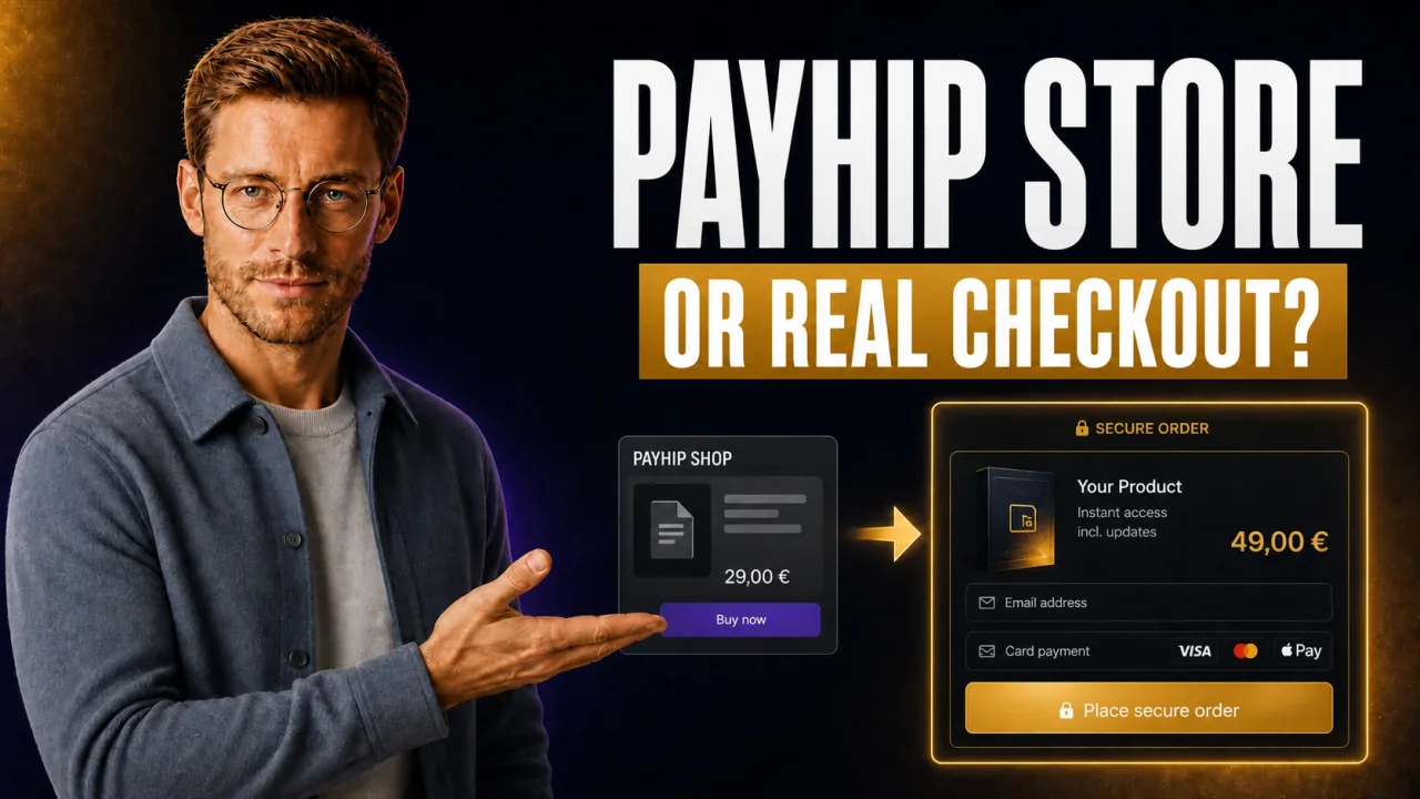CloserCart guide thumbnail: Payhip Alternatives: From Download Store to a Real Checkout