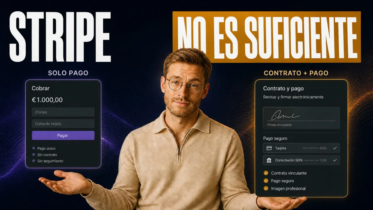 Guía de CloserCart: Samuel compara Stripe para coaches con un Checkout que incluye contrato