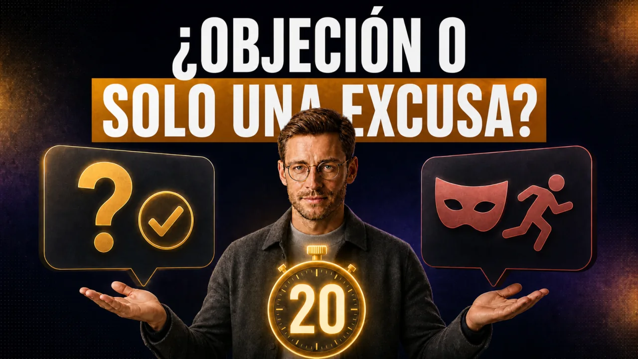 Miniatura de la guía de CloserCart: Distinguir objeción o excusa en 20 segundos