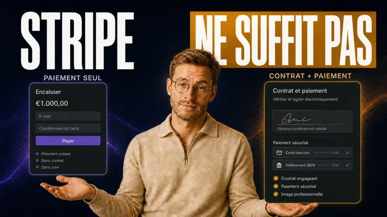 Guide CloserCart : Samuel compare Stripe pour les coachs avec un checkout contrat inclus