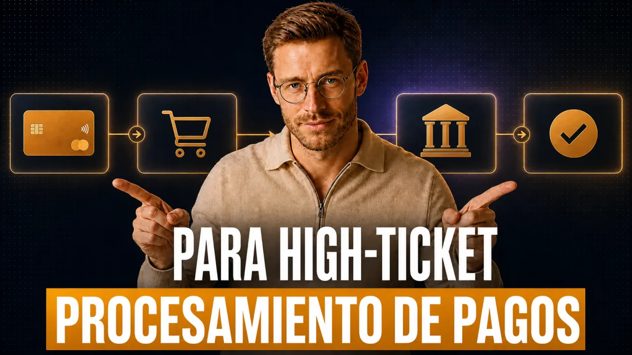Guía de CloserCart: Samuel muestra el procesamiento de pagos High-Ticket desde el cliente, pasando por el Checkout, hasta la cuenta propia