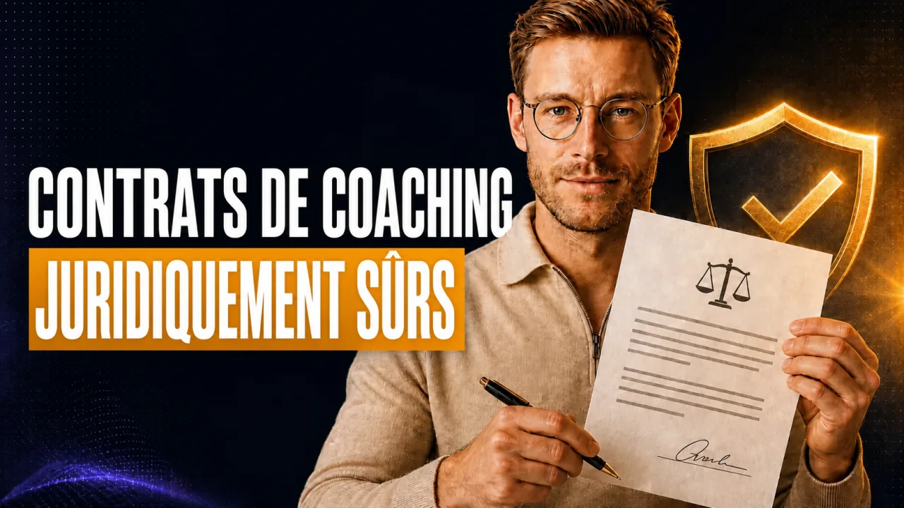 Guide CloserCart : Samuel tient un contrat de coaching juridiquement solide avec un sceau de protection