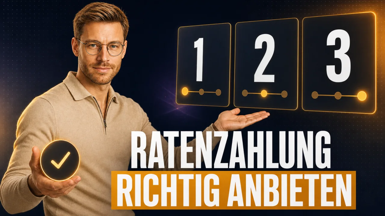 CloserCart Ratgeber: Samuel präsentiert drei Schritte, um Ratenzahlung für High-Ticket richtig anzubieten